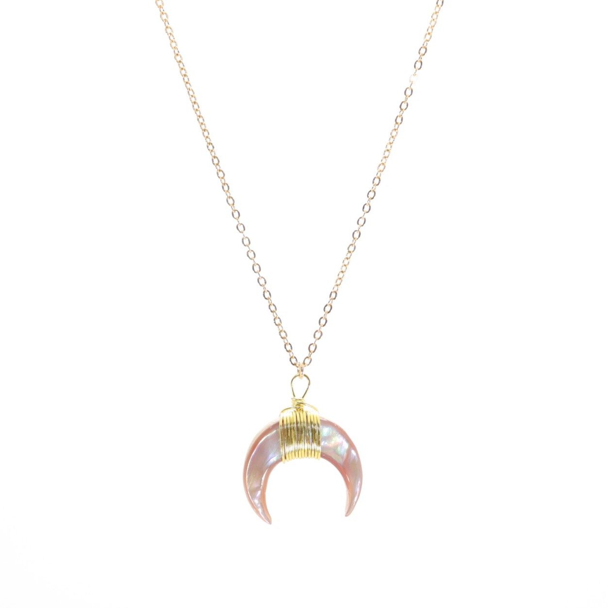 Crescent Moon - Pink Opal